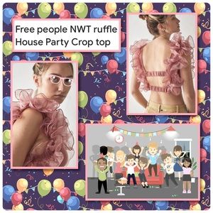 Free People Ruffles “House Party” Crop Top